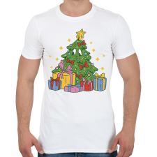 PRINTFASHION Karácsonyfa - Férfi póló - Fehér férfi póló