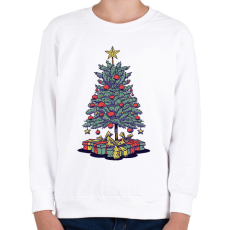 PRINTFASHION Karácsonyfa - Gyerek pulóver - Fehér