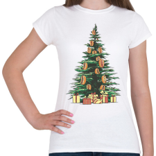 PRINTFASHION Karácsonyfa hotdoggal - Női póló - Fehér női póló