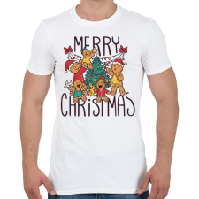 PRINTFASHION Karácsonyfa mézi és barátai - Férfi póló - Fehér férfi póló