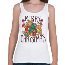 PRINTFASHION Karácsonyfa mézi és barátai - Női atléta - Fehér