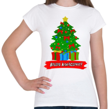PRINTFASHION karácsonyfa - Női póló - Fehér női póló