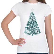 PRINTFASHION Karácsonyfa - Női póló - Fehér női póló