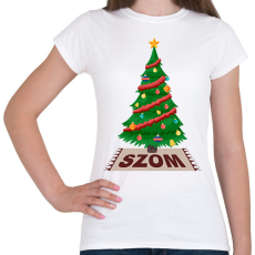 PRINTFASHION Karácsonyfa szom - Női póló - Fehér