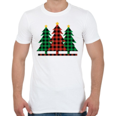 PRINTFASHION Karácsonyfák - Férfi póló - Fehér