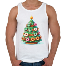 PRINTFASHION Karácsonyfánk - Férfi atléta - Fehér