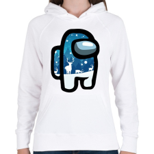 PRINTFASHION Karácsonyi Among Us - Női kapucnis pulóver - Fehér női pulóver, kardigán