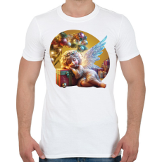 PRINTFASHION Karácsonyi angyal - Férfi póló - Fehér