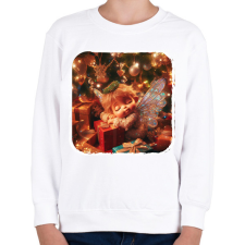 PRINTFASHION Karácsonyi angyal - Gyerek pulóver - Fehér gyerek pulóver, kardigán