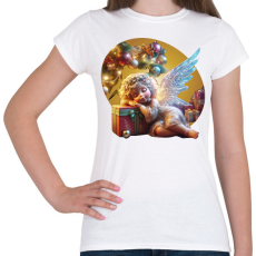 PRINTFASHION Karácsonyi angyal - Női póló - Fehér