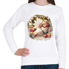 PRINTFASHION Karácsonyi angyal - Női pulóver - Fehér női pulóver, kardigán