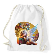 PRINTFASHION Karácsonyi angyal - Sportzsák, Tornazsák - Fehér tornazsák