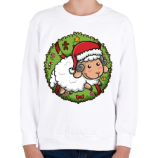PRINTFASHION Karácsonyi bárány - Gyerek pulóver - Fehér gyerek pulóver, kardigán