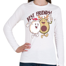 PRINTFASHION Karácsonyi barátok - Női hosszú ujjú póló - Fehér női póló