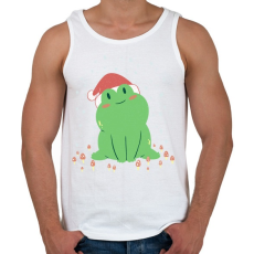 PRINTFASHION Karácsonyi béka - Férfi atléta - Fehér