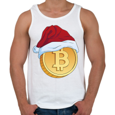 PRINTFASHION Karácsonyi bitcoin - Férfi atléta - Fehér atléta, trikó