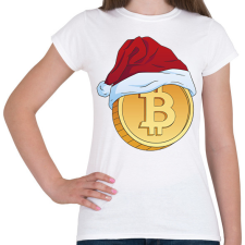 PRINTFASHION Karácsonyi bitcoin - Női póló - Fehér női póló