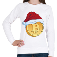 PRINTFASHION Karácsonyi bitcoin - Női pulóver - Fehér