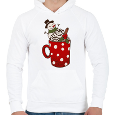 PRINTFASHION Karácsonyi bögre - Férfi kapucnis pulóver - Fehér férfi pulóver, kardigán