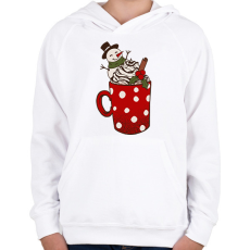 PRINTFASHION Karácsonyi bögre - Gyerek kapucnis pulóver - Fehér