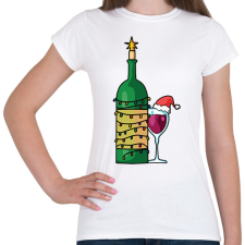 PRINTFASHION Karácsonyi bor - Női póló - Fehér női póló