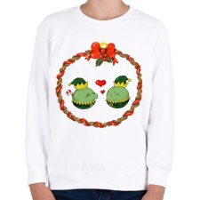 PRINTFASHION Karácsonyi borsók - Gyerek pulóver - Fehér gyerek pulóver, kardigán