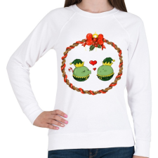 PRINTFASHION Karácsonyi borsók - Női pulóver - Fehér női pulóver, kardigán