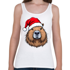 PRINTFASHION Karácsonyi capybara - Női atléta - Fehér női trikó