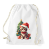 PRINTFASHION Karácsonyi cica - Sportzsák, Tornazsák - Fehér