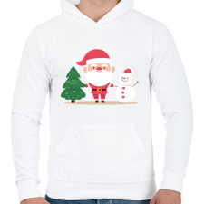 PRINTFASHION Karácsonyi csapat - Férfi kapucnis pulóver - Fehér férfi pulóver, kardigán