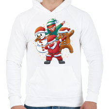 PRINTFASHION Karácsonyi csapat - Férfi kapucnis pulóver - Fehér férfi pulóver, kardigán