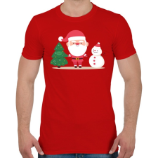 PRINTFASHION Karácsonyi csapat - Férfi póló - Piros férfi póló