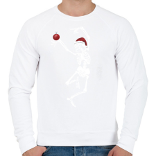 PRINTFASHION Karácsonyi csontváz  - Férfi pulóver - Fehér férfi pulóver, kardigán