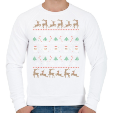PRINTFASHION Karácsonyi csúnya pulcsi - Férfi pulóver - Fehér