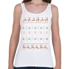 PRINTFASHION Karácsonyi csúnya pulcsi - Női atléta - Fehér