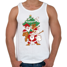 PRINTFASHION Karácsonyi dab csapat - Férfi atléta - Fehér atléta, trikó