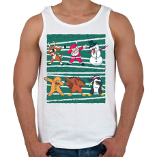 PRINTFASHION Karácsonyi dab - Férfi atléta - Fehér