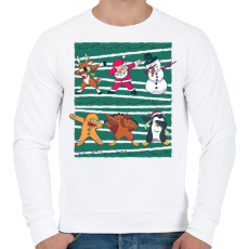 PRINTFASHION Karácsonyi dab - Férfi pulóver - Fehér