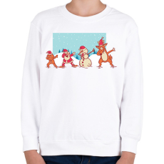 PRINTFASHION Karácsonyi dab - Gyerek pulóver - Fehér
