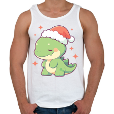 PRINTFASHION Karácsonyi dínó - Férfi atléta - Fehér atléta, trikó