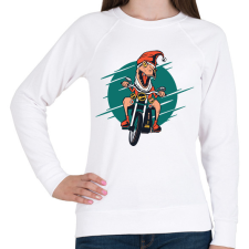 PRINTFASHION Karácsonyi dínó - Női pulóver - Fehér női pulóver, kardigán