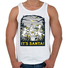 PRINTFASHION Karácsonyi dínók - Férfi atléta - Fehér atléta, trikó