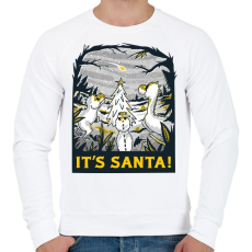 PRINTFASHION Karácsonyi dínók - Férfi pulóver - Fehér