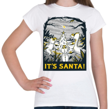 PRINTFASHION Karácsonyi dínók - Női póló - Fehér női póló