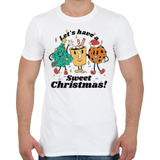 PRINTFASHION Karácsonyi édességek - Férfi póló - Fehér