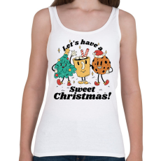 PRINTFASHION Karácsonyi édességek - Női atléta - Fehér