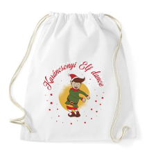 PRINTFASHION Karácsonyi - Elf dance - Sportzsák, Tornazsák - Fehér tornazsák