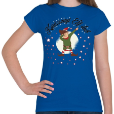 PRINTFASHION Karácsonyi Elf-dub - Női póló - Királykék női póló