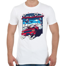 PRINTFASHION Karácsonyi futam-Xmas run - Férfi póló - Fehér