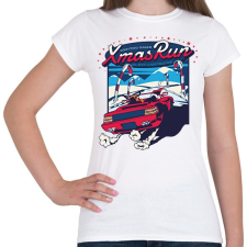 PRINTFASHION Karácsonyi futam-Xmas run - Női póló - Fehér női póló